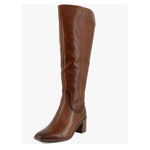 Naturalizer Shoes - Naturalizer EDDA Wide Calf Knee High Riding Boots Leather Brown Womens 6M NEW